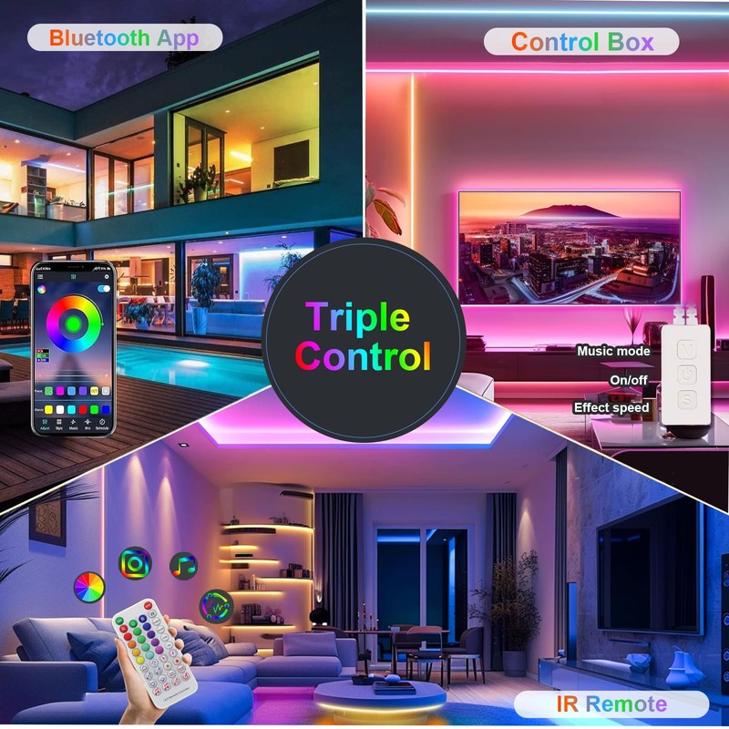 Fosingut RGB+IC USB COB LED Strip 2 m, 5 V