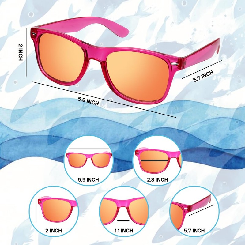 48 Packs Neon Party Sunglasses Bulk with UV 400 Protection