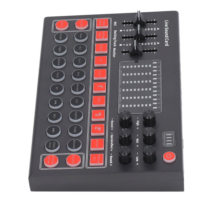 Voice Changer Sound Board LED Display Noise Reduction Bluetooth Dual