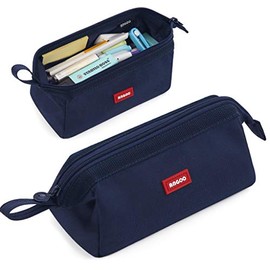 CICIMELON Pencil Case Large Capacity Pencil Pouch Pen Bag for School Teen Girl Boy Men Women (Navy)