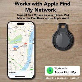 Air Tracker Tag Key Finder, Pack of 4, Air Tracker Tag Compatible with Apple Where is App (iOS Only), Key Finder for Keys, Luggage, Suitcase, Wallet, IP67 Waterproof