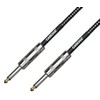 Cascha Standard Line Guitar Cable, Straight, Black Tweed, 6 m