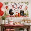BBQ Baby Shower Backdrop Banner It's a Baby Q Baby