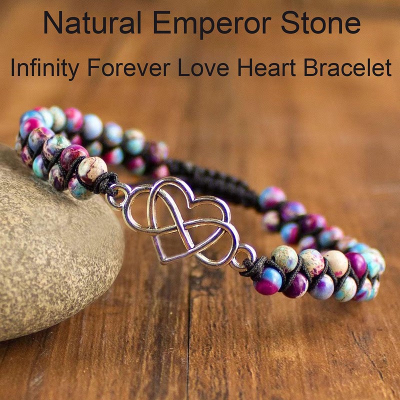 To My Granddaughter-Infinity Forever Love Heart Bracelet, You are Always