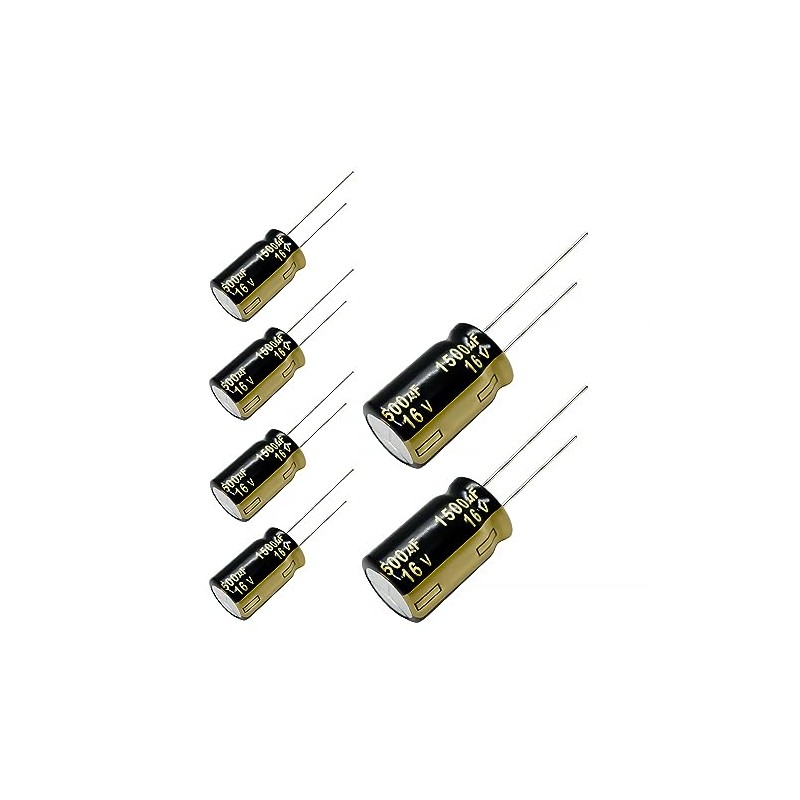 Replacement for 6 pcs Panasonic FM Series Capacitors 16V 1500uf