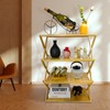 FEIXIDI Foldable Bamboo Shelf, Folding Shoe Rack, Flower Rack, Camping