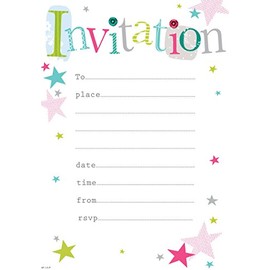 Party Invitations |Pack of 20 Sheets with Envelopes|