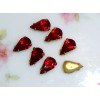 #276 Vintage Rhinestones Ruby Red Pear Shape 8mm Setting Pronged