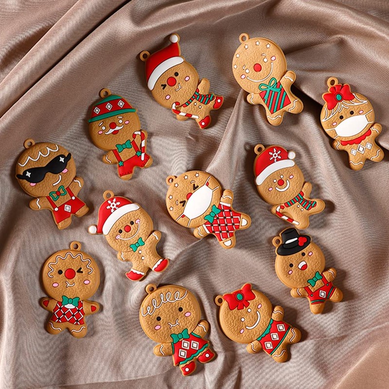 12PCS Easter Christmas Gingerbread Ornaments, Gingerbread Tree Decorations Ginger Man