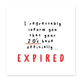 Central 23 - Funny 30th Birthday Card for Her - 'Your 20s Have Expired' - Funny 30th Birthday Cards for Women - Cheeky 30th Birthday Cards for Men - Comes with Fun Stickers