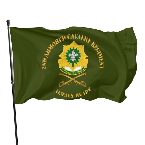 2nd Armored Cavalry Regiment DUI - Always Ready Outdoor Flag