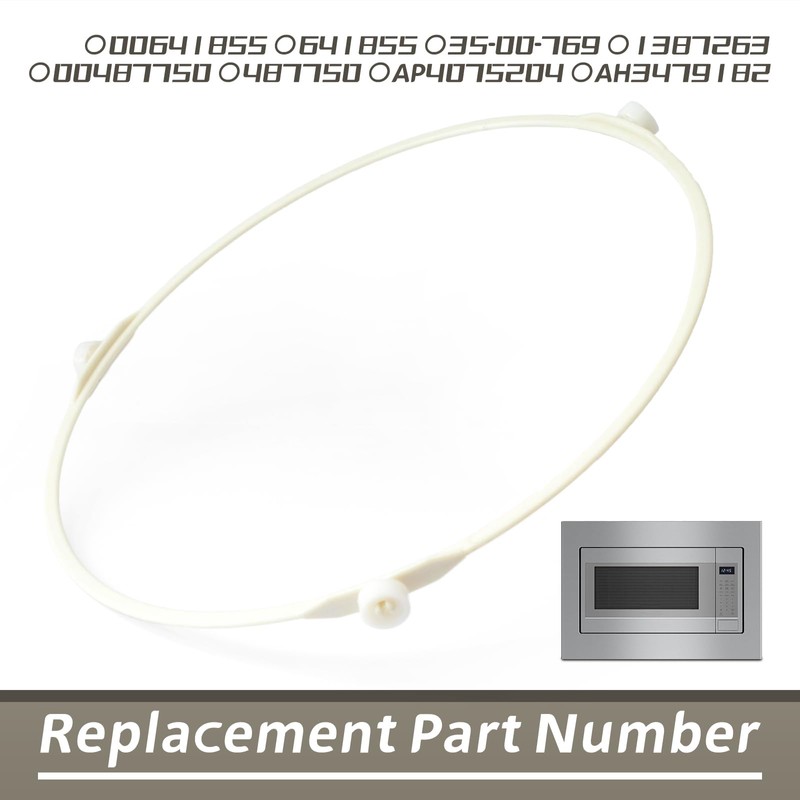 YIYANTO 00641855 10" Microwave Turntable Tray Support Ring with Roller