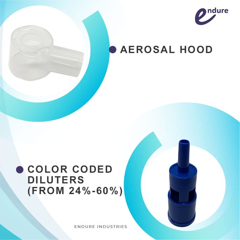 Endure Adjustable Adult Elongated Oxygen Venturi Mask with Accessories, X-Large