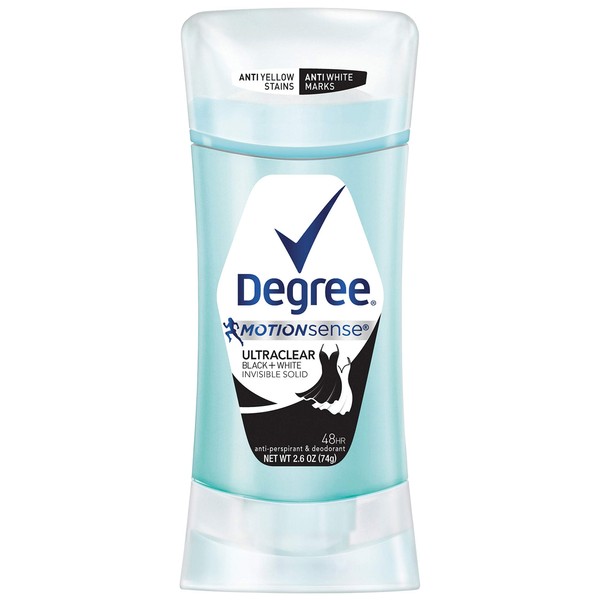 Degree UltraClear Antiperspirant Deodorant Black + White, 2.6 Oz