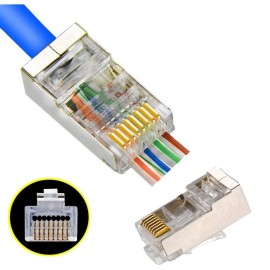 JacobsParts 20 ea. CAT6 Shielded RJ45  Modular Plug Cable Connector End 8P8C CN1-3004-Z5S