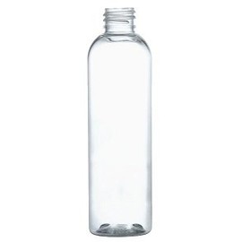 4oz Clear Plastic Bullet Bottle with Black Disc Lid 6pk