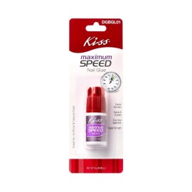KISS Super Strong Fast Dry Nail Glue For Artificial And Natural Nails 0.5Oz