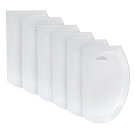 Ateco 1320 2-in-1 Bowl Scraper/Icing Smoother Set, 6-Pieces, Flexible Food-safe Plastic, White