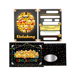 Junaversum 12 Invitation Cards for Children's Birthday Girls Boys Invitations Including 12 Envelopes, 12 Bags, 12 Stickers