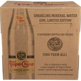 Topo Chico Water Mineral Original Glass, 12 Pack - US SELLER