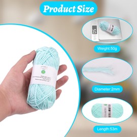 POFIBO Luminous Wool for Crocheting, Pack of 4 Glow-in-the-Dark Wool, Luminous Wool in the Dark, 4 Colours, DIY Glow in the Dark Wool, Fluorescent Wool Gifts for Hand Knitting Scarf, Dolls, Crafts