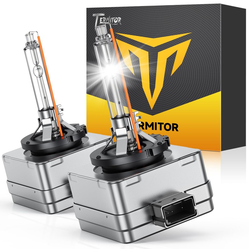 Termitor D1S HID Headlights Bulbs, 800% 30,000LM Enhanced Brighter, 6000K
