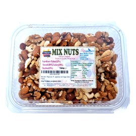 Mix Nuts 750g in Tub- Premium Quality Unsalted Raw Mixed Nuts Including: Walnuts, Almonds, Cashew, Hazelnuts. Suitable for Vegetarian and Vegan Diets