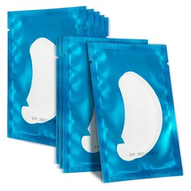 Lunamoon 100 Pairs of Eye Pads, Eyelash Extension Pads, Eyelash Extension Pads, Viscose Gel, Non-Slip Eyelash Patches for Salon and Home Use (V-pads Blue)