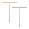 2Pcs Crepe Spreader, Jagowa T-Shape Natural Wooden Stick Pancake Maker
