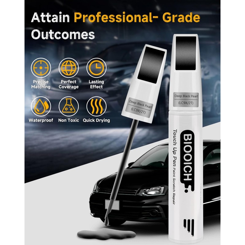 Deep Black Pearl LC9X/2T Touch Up Paint Pen for VW