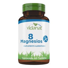Vidanat 8 Magnesios 60 Tabletas Suplemento Alimenticio Sin Sabor