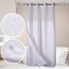Ecoehoe 48" W x74“ L Hook Free Fabric Stall Shower