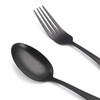 Matte Black Silverware Set, Satin Finish 20-Piece Stainless Steel Flatware