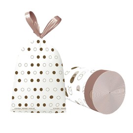 60pcs 4 Gallon Trash Bags Drawstring Tear-Free Thick Garbage Bags for Bathroom Office Home Bedroom Trash Can (Dot 60pcs)