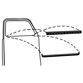 COUNTERPART AUTOMOTIVE 1947 1948 1949 1950 CHEVY GMC TRUCK DOOR WINDOW FELTS STAINLESS SET 47-45982