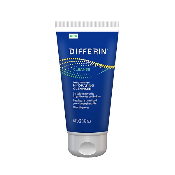 Differin Facial Cleanser, Daily Oil Free Hydrating Face Wash by