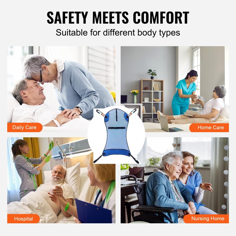 VEVOR Universal Full Body Patient Lift Sling, Patient Lift Medical