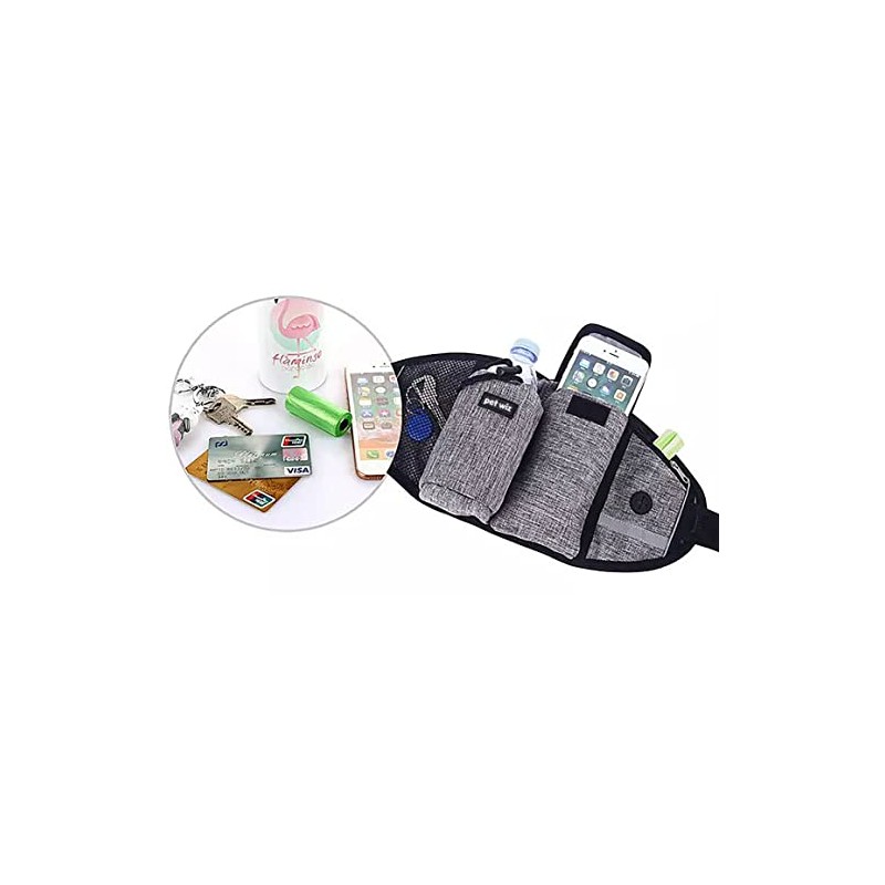 Hands Free Dog Running Lead with Wide Back Support Belt,