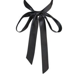 Mantieqingway Women Long Silk Bow Tie, Ladies Satin Self Necktie/Ribbon
