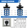 KEYMOO 125A Rotary Changeover Switch with Master Switch Exterior Box,