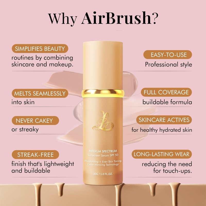 Biomimic Foundation 4 In 1,Medium Spectrum With Spf50+,Color Changing Foundation,