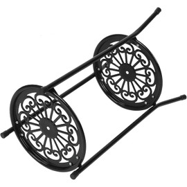 Generic Soporte para Plantas de Metal, Estante de Exhibición Duradero para Macetas de 2 Niveles para Decoración de Interiores y Exteriores, Hecho de Material Metálico de Alta Calidad (BLACK)