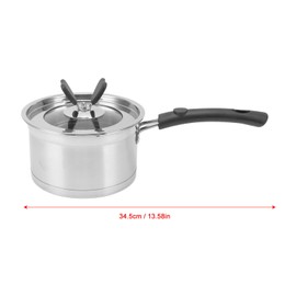 Stainless Steel Milk Pan Butter Warmer, Butter Coffee Warmer with Handle, Mini Metal Butter Melting Pot with Lid for Heating Milk Melting Butter, Fast Heating and Flat Bottom