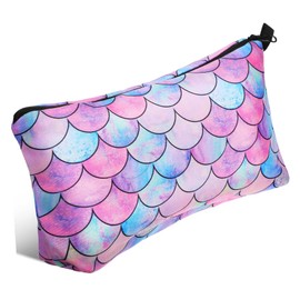 Healeved Toiletry Bag for Women Portable Makeup Organizer with Unique Prints Compact Zipper Pouch for Travel Versatile Storage for Cosmetics Items Polyester