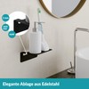 White Stone Bathroom Shelf