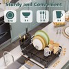 AIDERLY Iron Dish Drying Rack with Drainboard Dish Drainers for