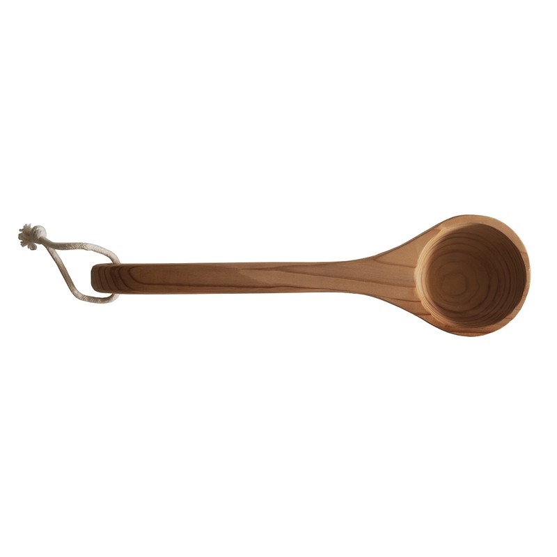 HSE Curved Cedar Sauna Ladle (100ml, Red Cedar)