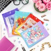 100 bolsas transparentes holográficas degradadas (3.1 x 5.1 pulgadas, morado
