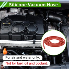 HOPESPANNER 5.5Ft 1/8" 3mm ID 2mm Thickness Silicone Vacuum Tubing Hose High Temperature Automotive Vacuum Line 1 Pcs