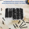 Tornillos para madera, 168 unidades, cabeza plana negra #6